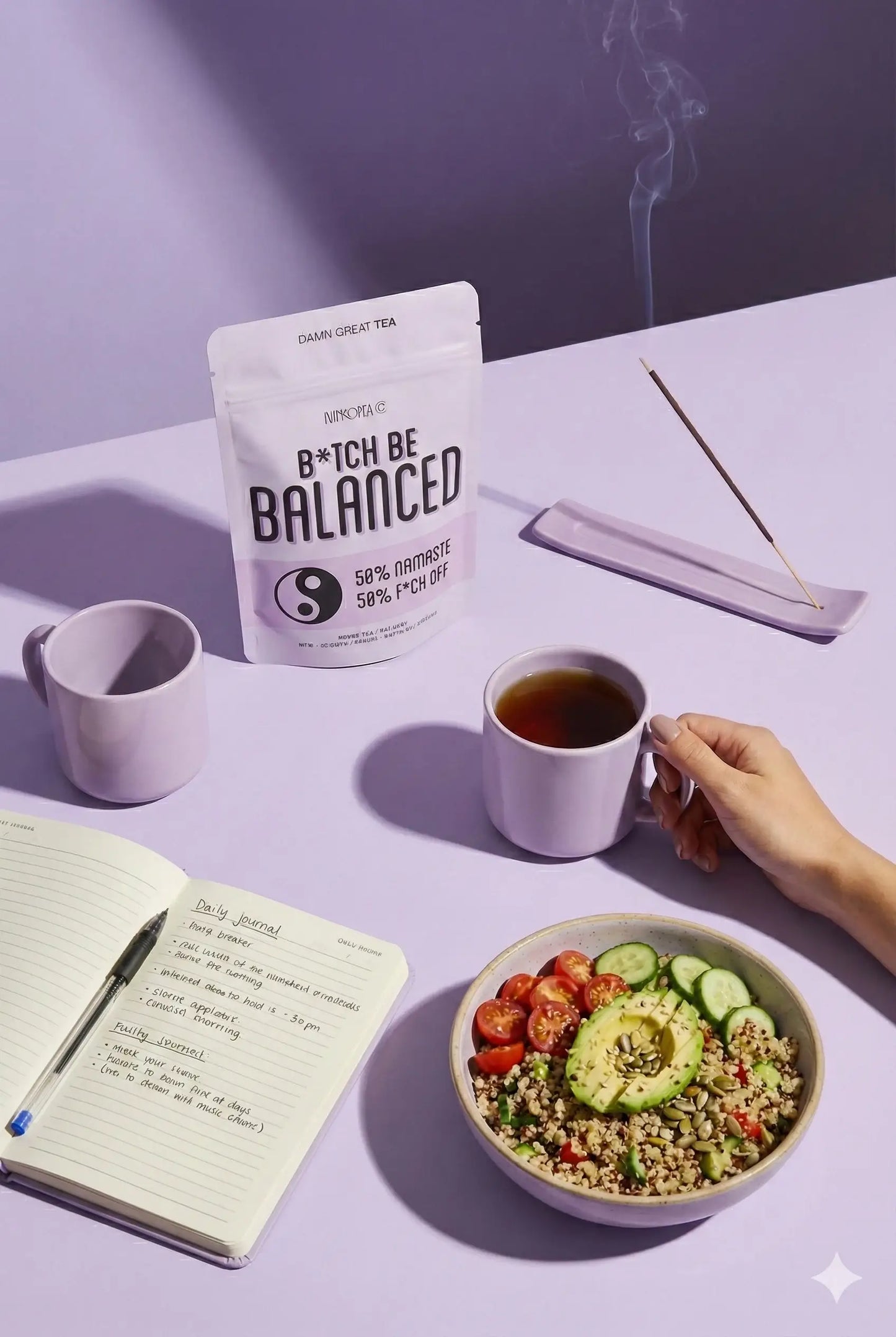 Improper Co. (No duties | Ships from CAN/USA) - B*tch, Be Balanced Green tea, 20 Servings