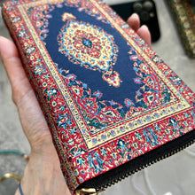 Load image into Gallery viewer, Navy & Red Women' s Wallet