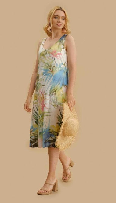 Shadowed Tropics/Cabana Green Dress SALE
