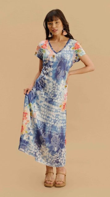 Tie Dye Floral Knitted Dress SALE