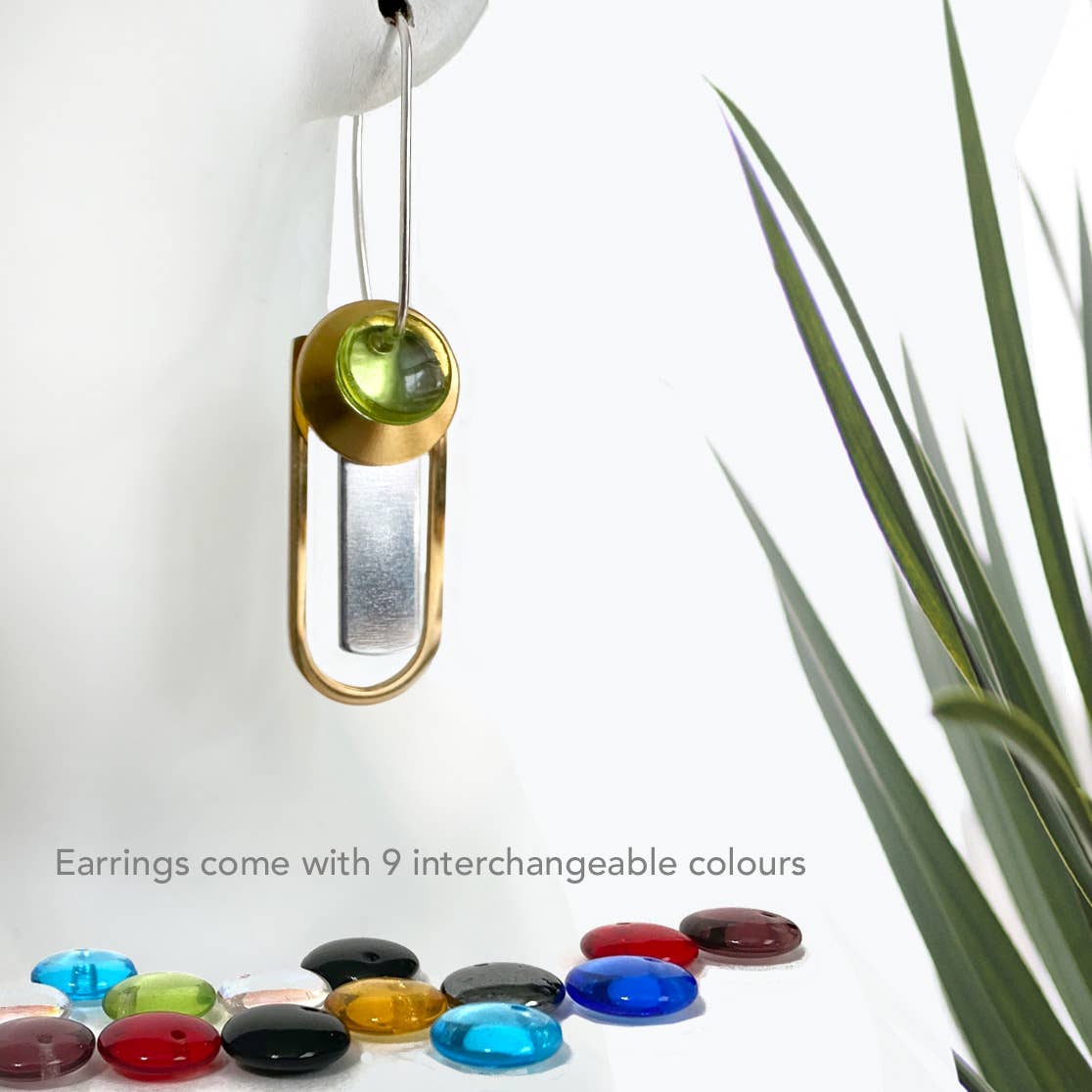 RTSG42 - Earrings come with 9 interchangeable colours.