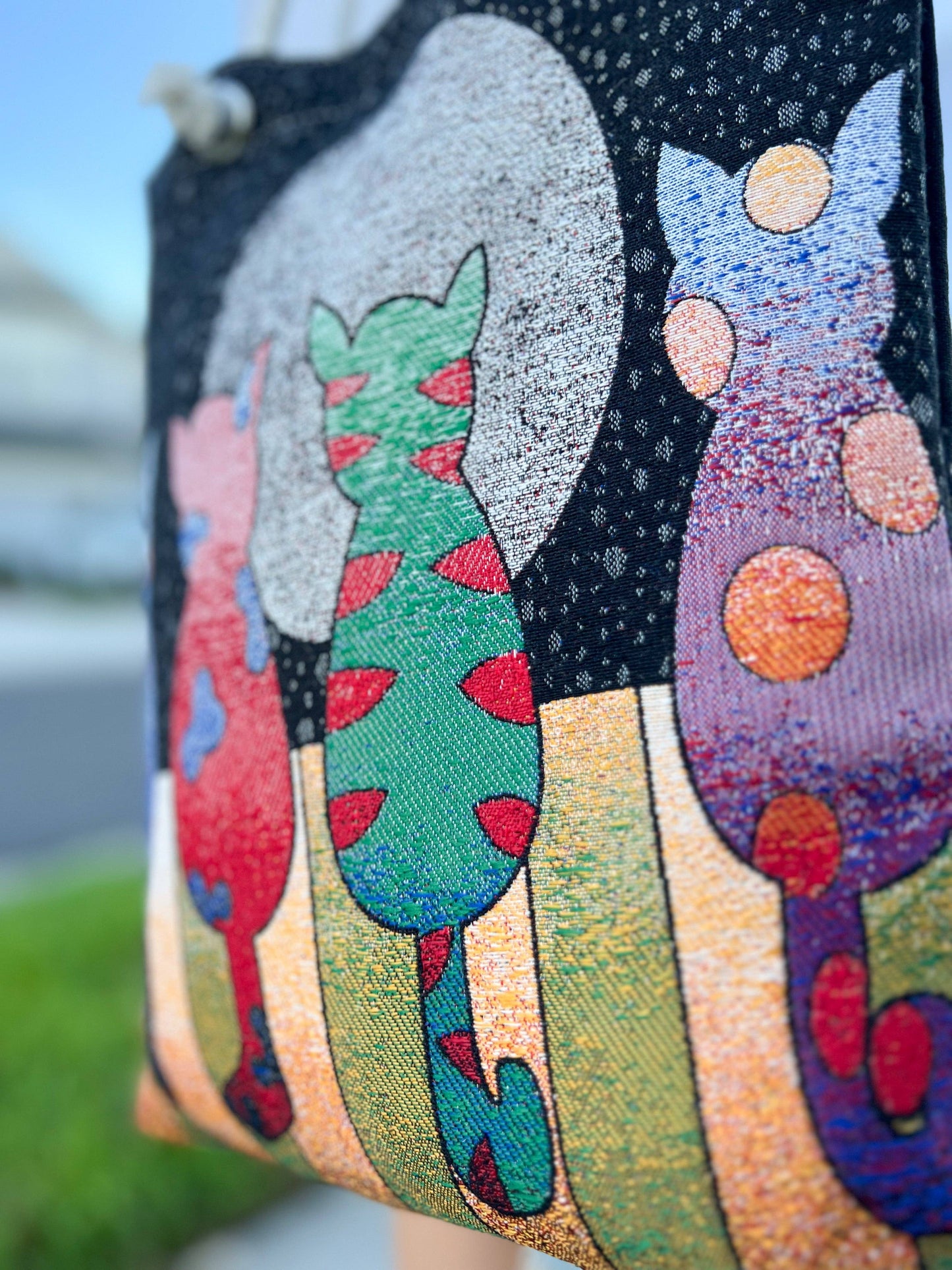 Cats in The Moonlight Tote Bag