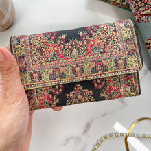 Load image into Gallery viewer, Black, Red & Gold Small Wallet