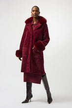 Load image into Gallery viewer, Feather Yarn and Faux Fur Sweater Coat 243923F25