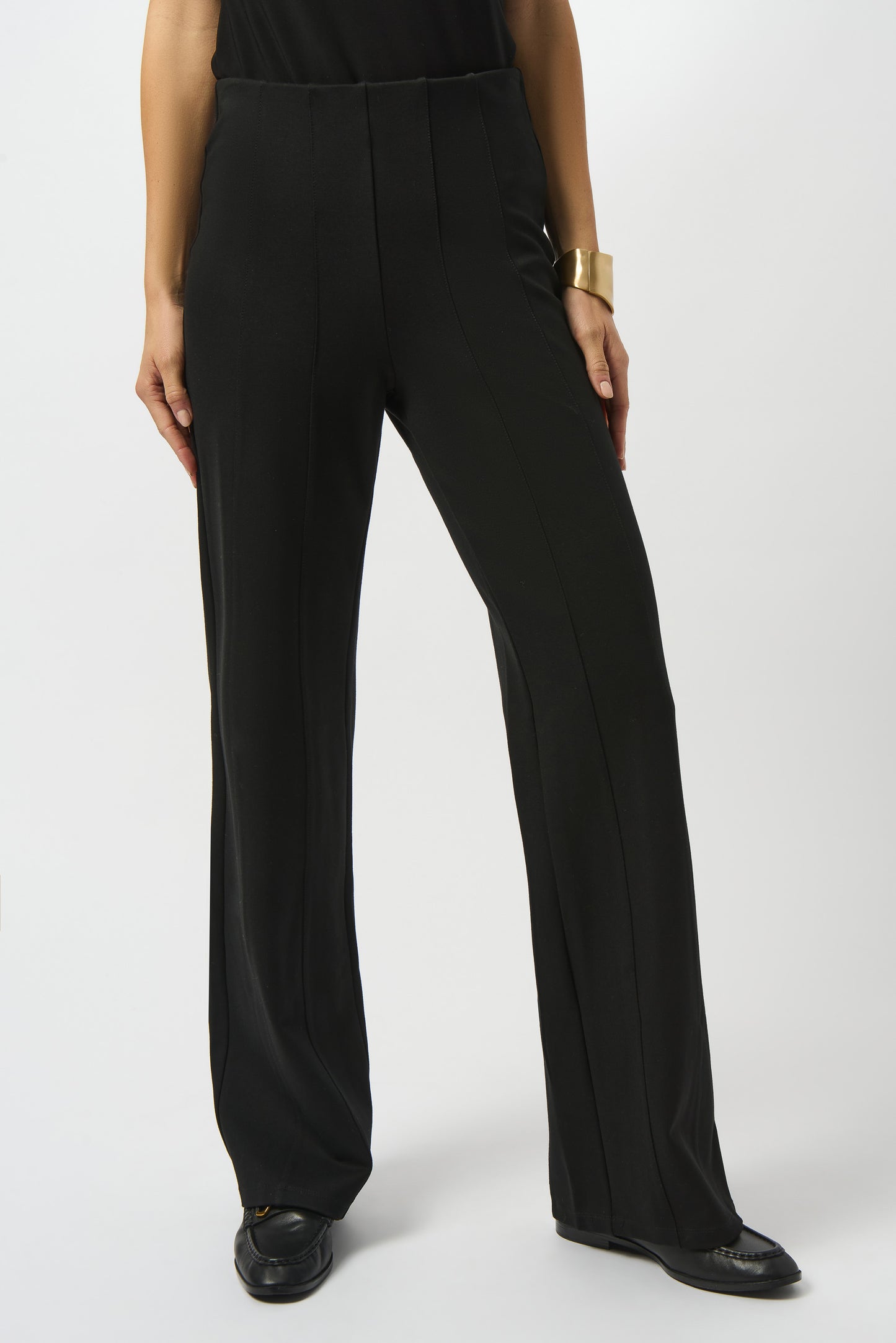 Heavy Knit Wide Leg Pull-On Pants 253919