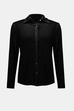 Load image into Gallery viewer, Silky Knit Button-Front Straight Blouse 253941