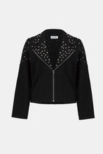 Load image into Gallery viewer, Stretch Denim Jacket with Stud Detailing 253947