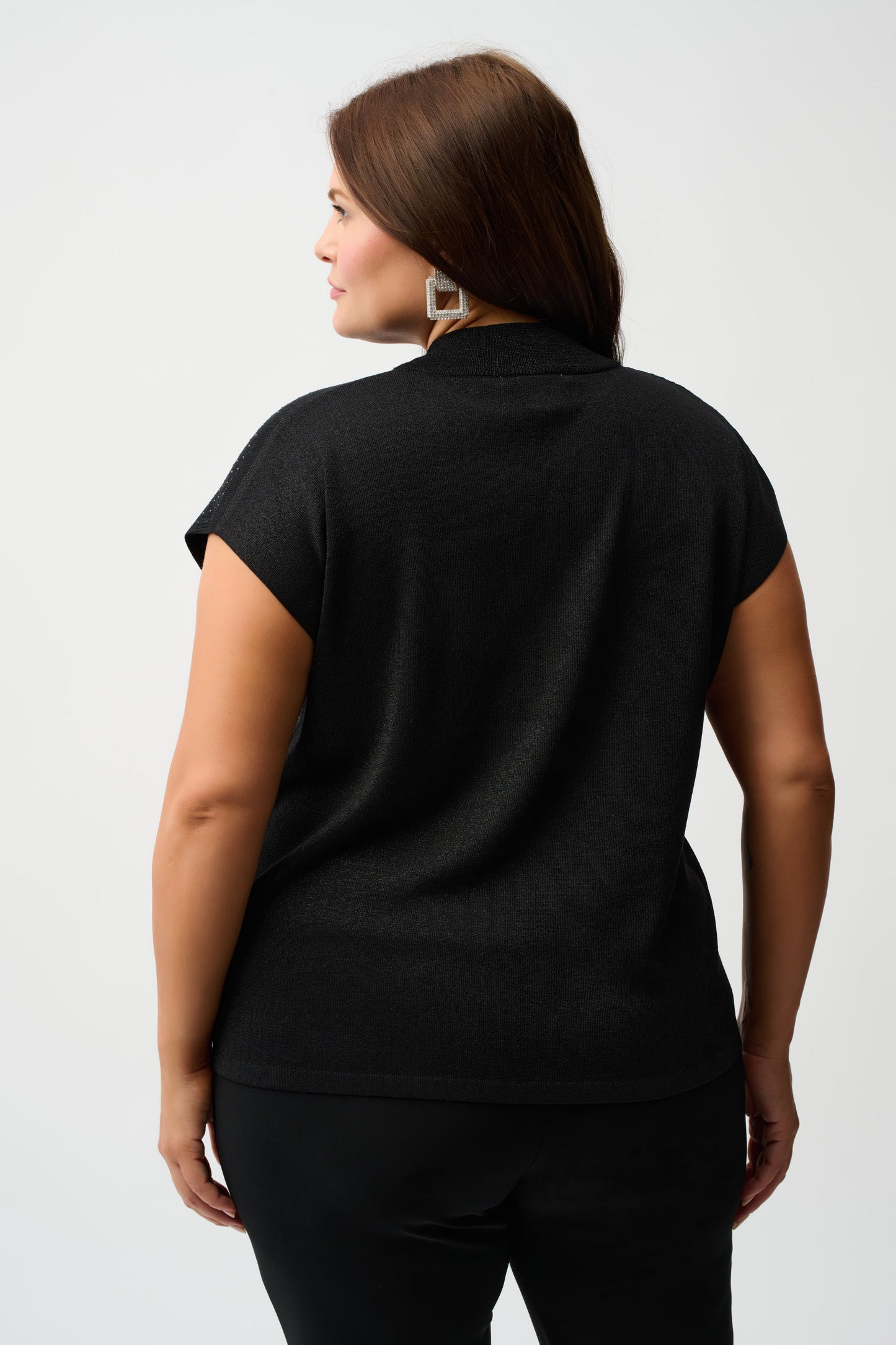 Sweater Knit Sleeveless Pullover with Iron-On Detail 254935