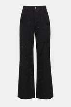 Load image into Gallery viewer, Classic Wide Leg Jeans with Rhinestones 254962
