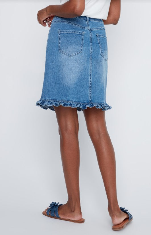 Stone Wash Denim Skirt