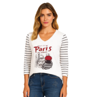 Paris 3/4 Sleeve Top