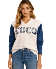 COCO Vneck Sweatshirt