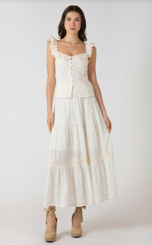 Button Front Eyelet Tank 2723504