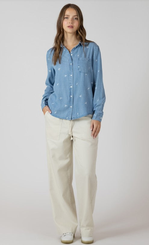 Embroidered Button Front Shirt 2723703