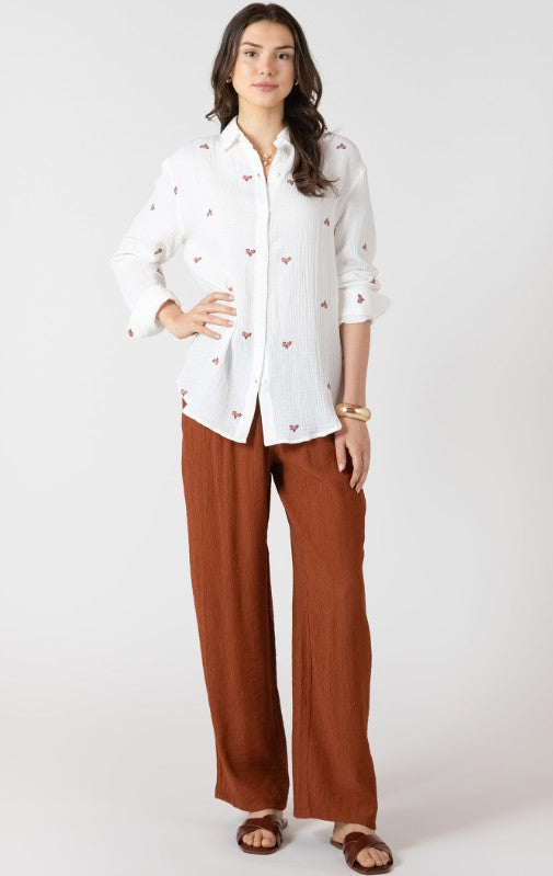 Textured Button Front Blouse 2723711