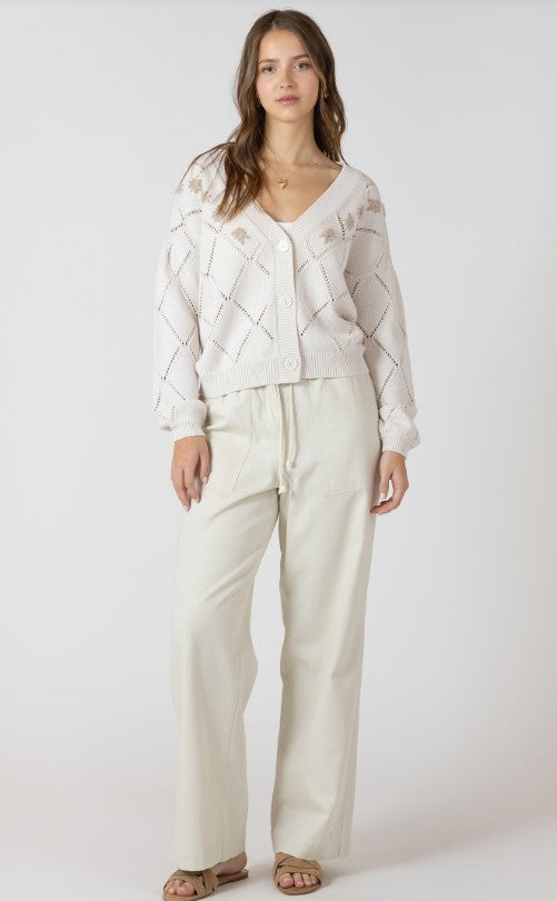 Embroidered Pointelle Cardigan 2727250 SALE