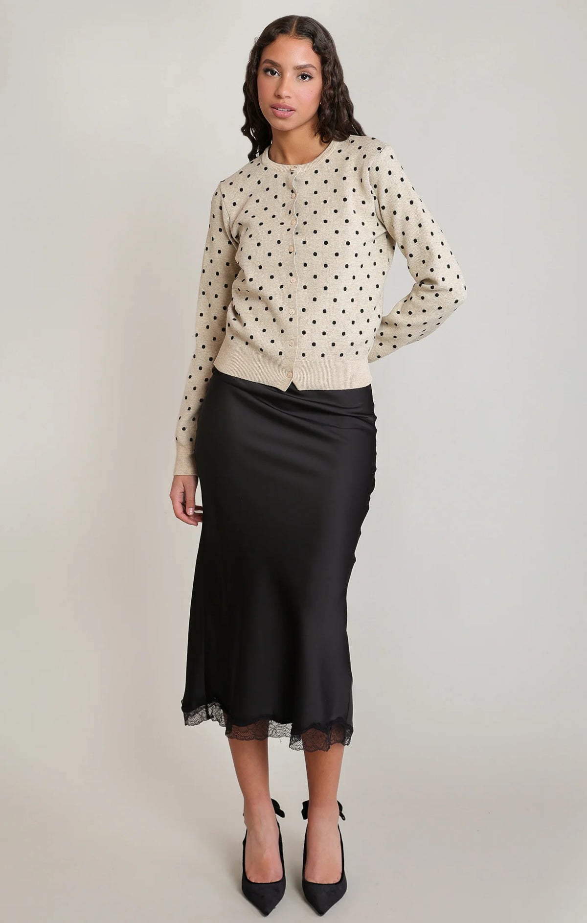 Satin Lace Skirt