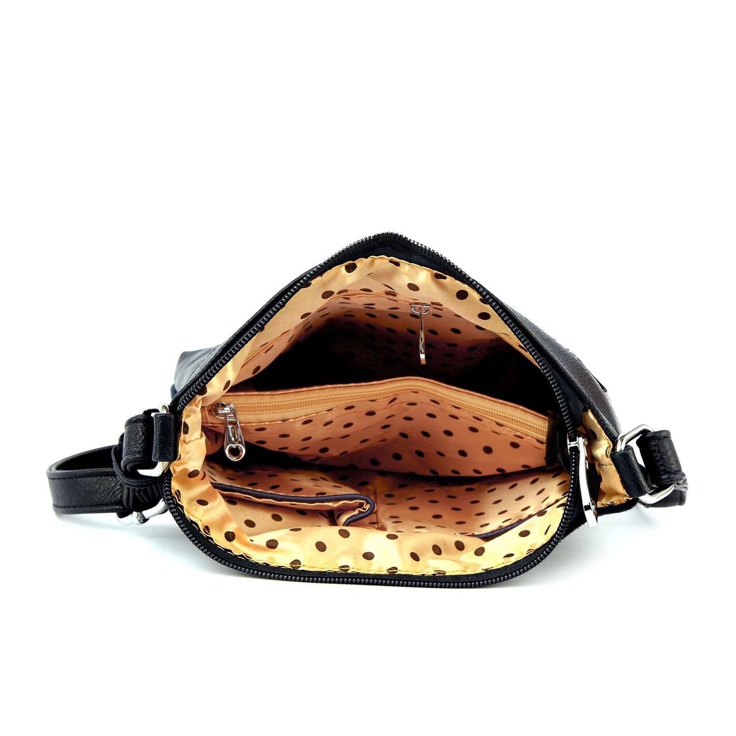 Handbag Express - Leoopard Print Rhinestone Crossbody Sling