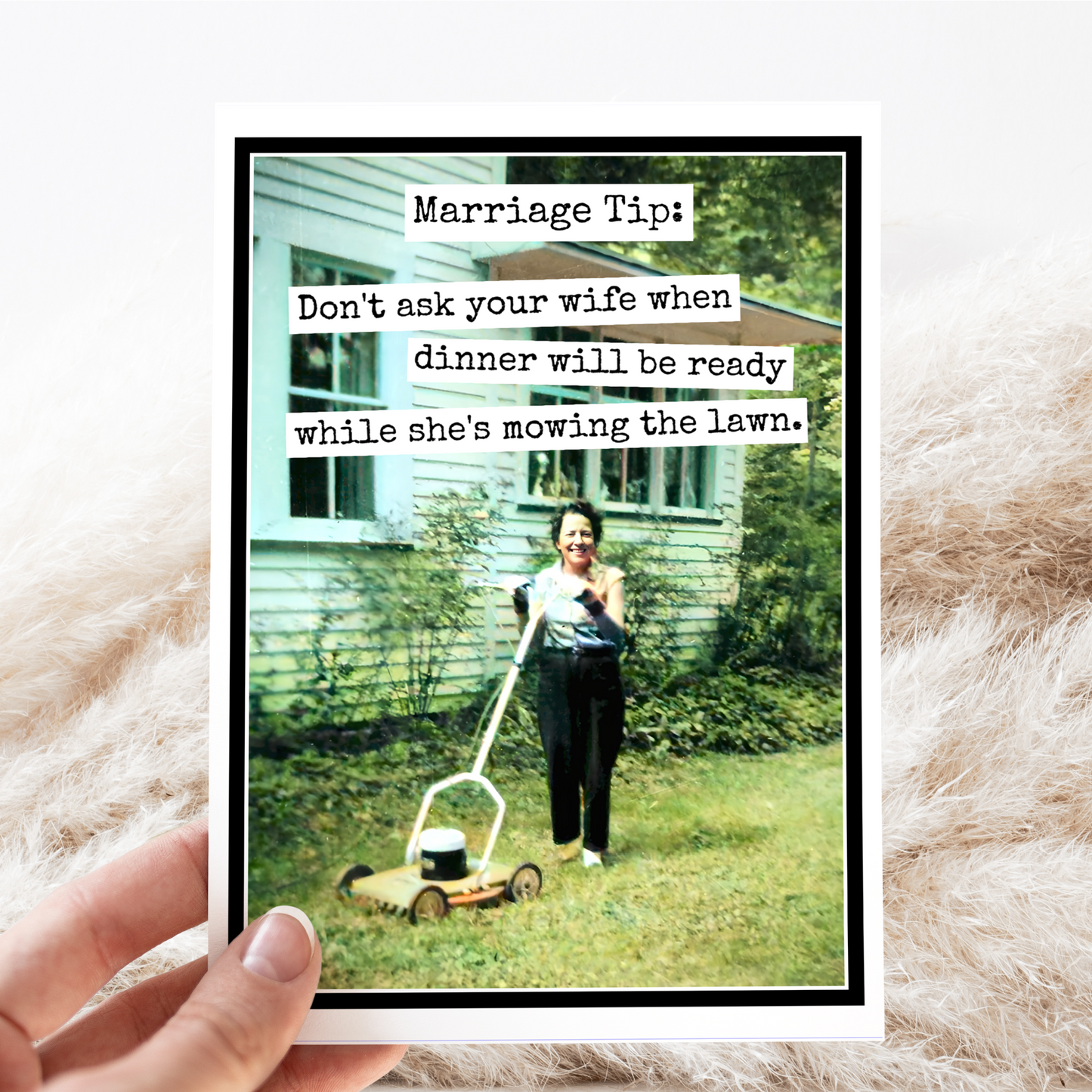 RR842 Marriage Tip. Funny Greeting Card. Anniversary.