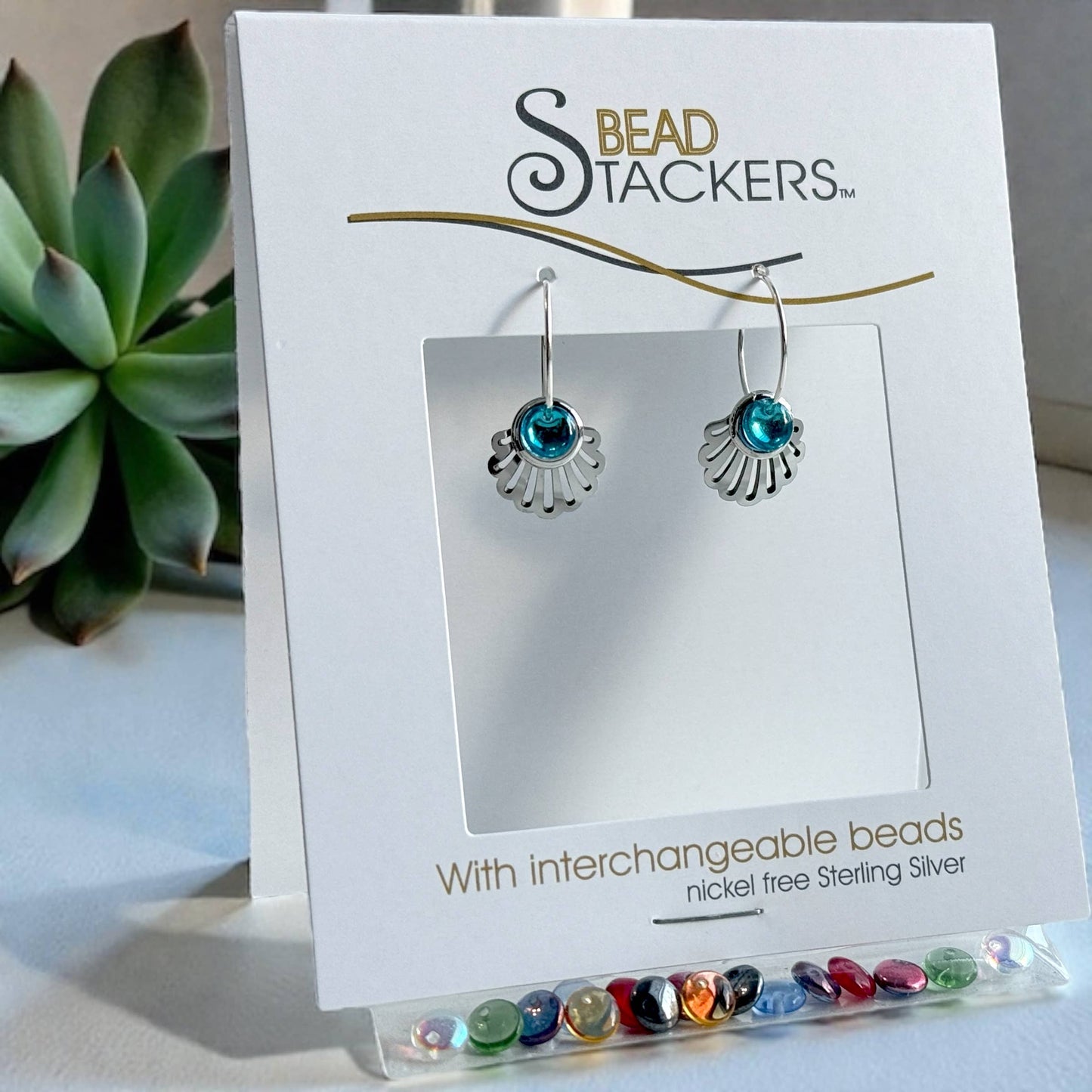 Sh30 - Petite earrings come with 9 interchangeable colours.