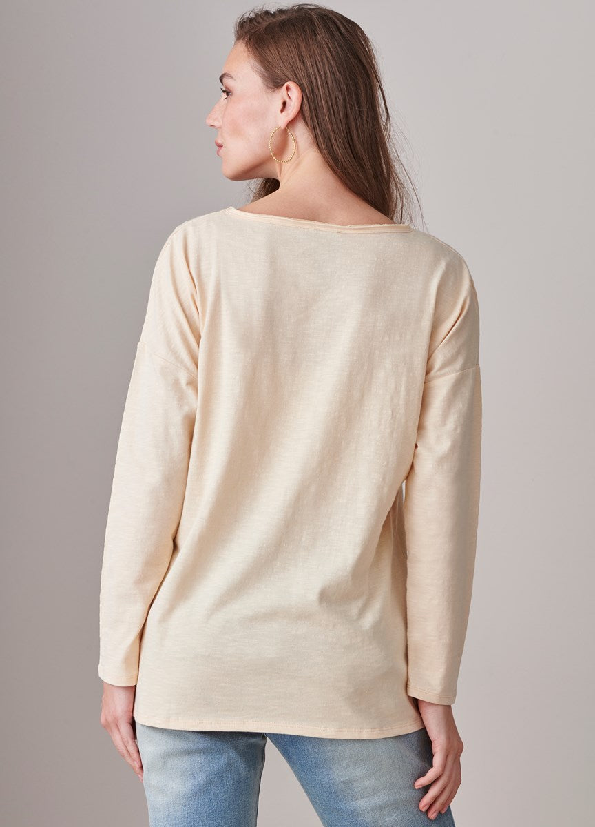 Gloria Slub V-Neck Tee
