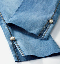 Load image into Gallery viewer, Rhinestone Embellished Denim Pants 423817
