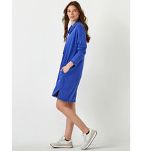Load image into Gallery viewer, Funnel Neck Sweater Dress-Cobalt Blue