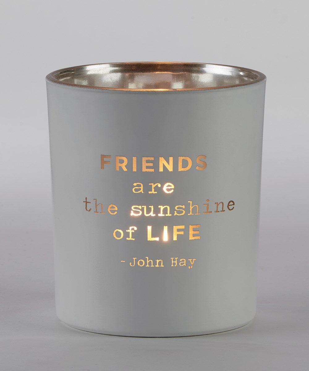 Matte White Candle Holder - Friends