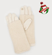 Load image into Gallery viewer, Ribbed Wrist-Warmer Faux Suede Gloves