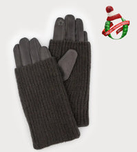 Load image into Gallery viewer, Ribbed Wrist-Warmer Faux Suede Gloves