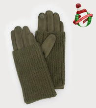 Load image into Gallery viewer, Ribbed Wrist-Warmer Faux Suede Gloves