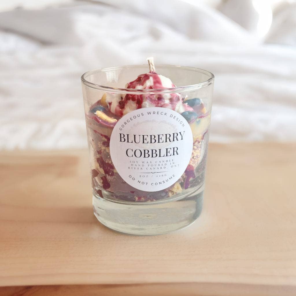 Blueberry Cobbler Dessert Candle