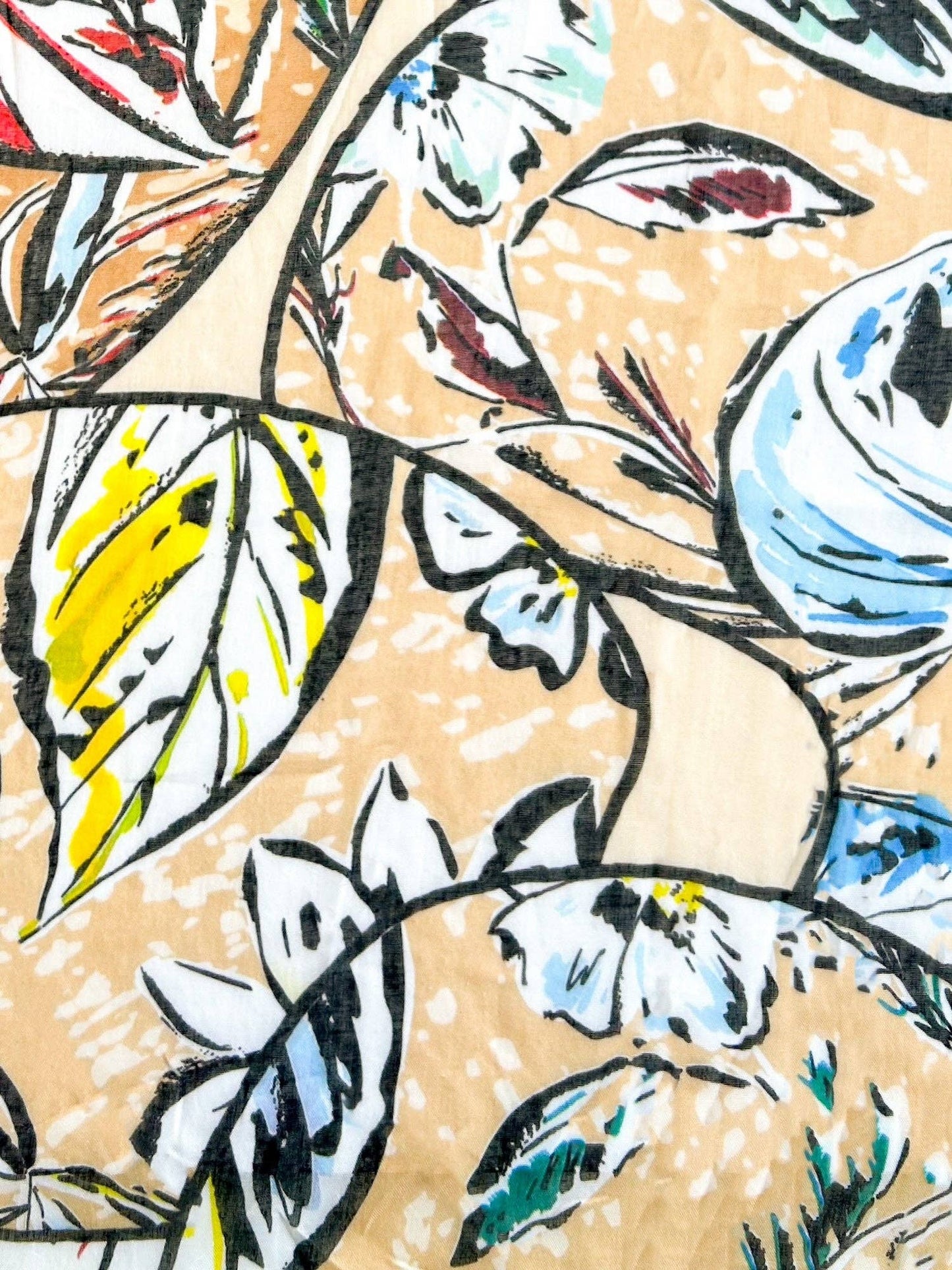 Joanne - Spring/Summer Tan Leaf Scarf