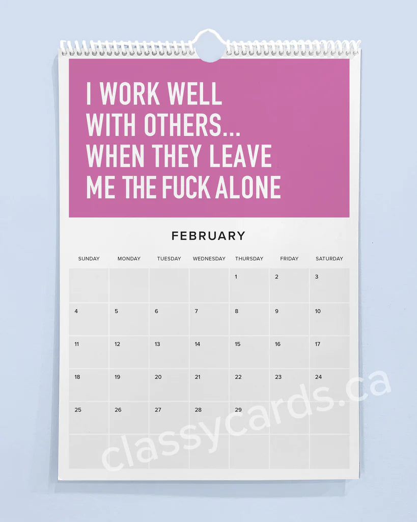 Adulting is Hard Calendar FATE