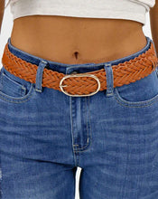 Load image into Gallery viewer, braided faux leather belt