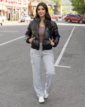 Load image into Gallery viewer, Butter Faux Leather Puffer Jacket SALE