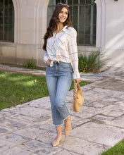 Load image into Gallery viewer, Crop Flare Denim in Medium Standard Wash SALE