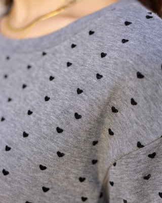 felted mini hearts tee