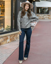 Load image into Gallery viewer, Foiled Cable Knit Sweater in Champagne Shimmer SALE