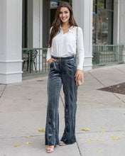 Load image into Gallery viewer, holiday velvet straight leg pants SALE