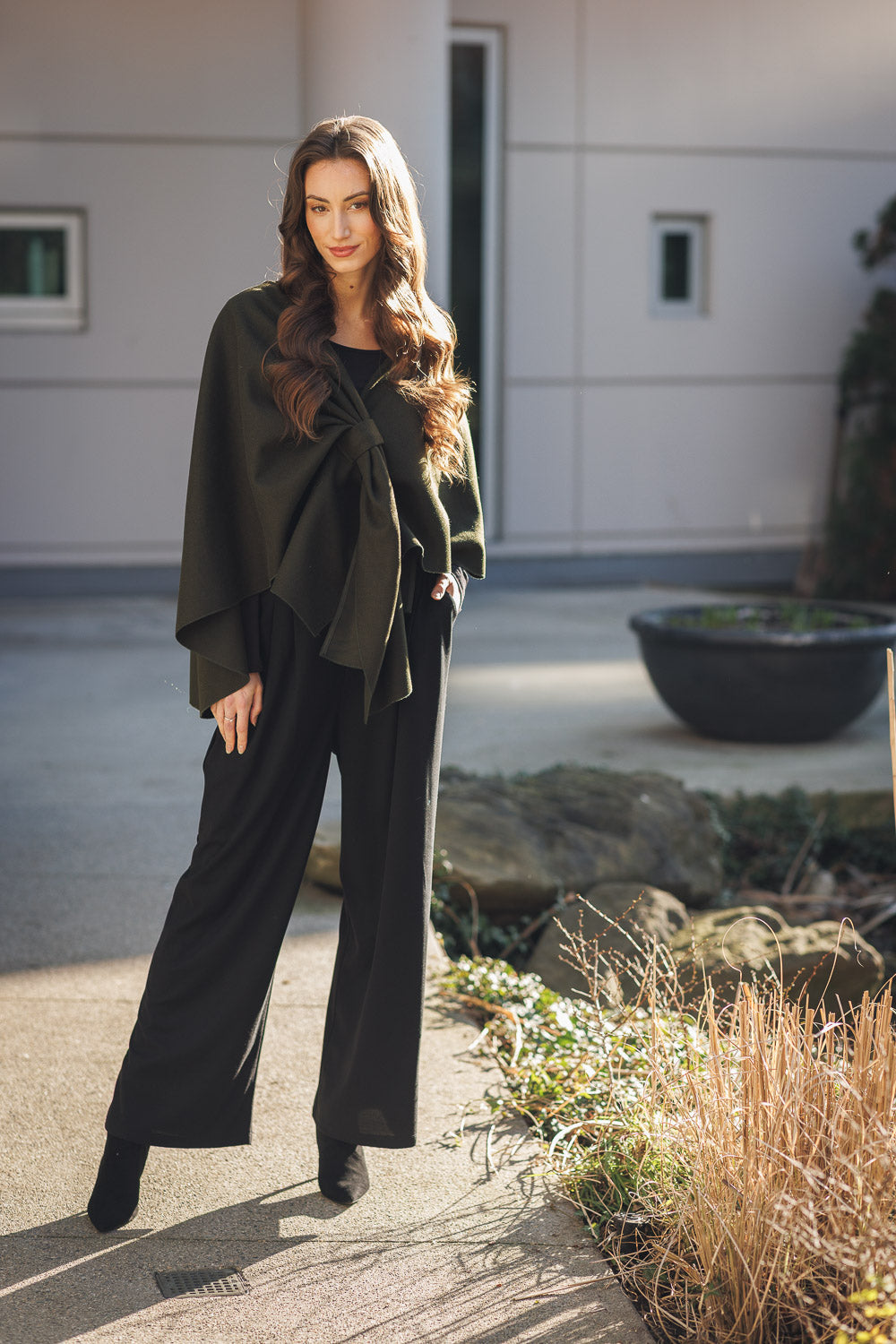 Pleated Wide Leg Trousers