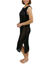 Load image into Gallery viewer, Capri Knit Swim Cover-Up in Black