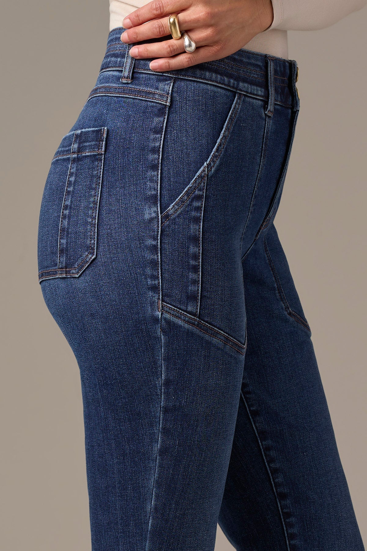 Madison High Rise Utility Pocket Rise Itty Bitty More Boot Jeans P2891NORI