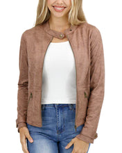 Load image into Gallery viewer, Leather Like Cafe Racer Jacket