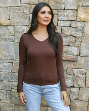 Load image into Gallery viewer, Modal V-Neck Long Sleeve Top-SALE