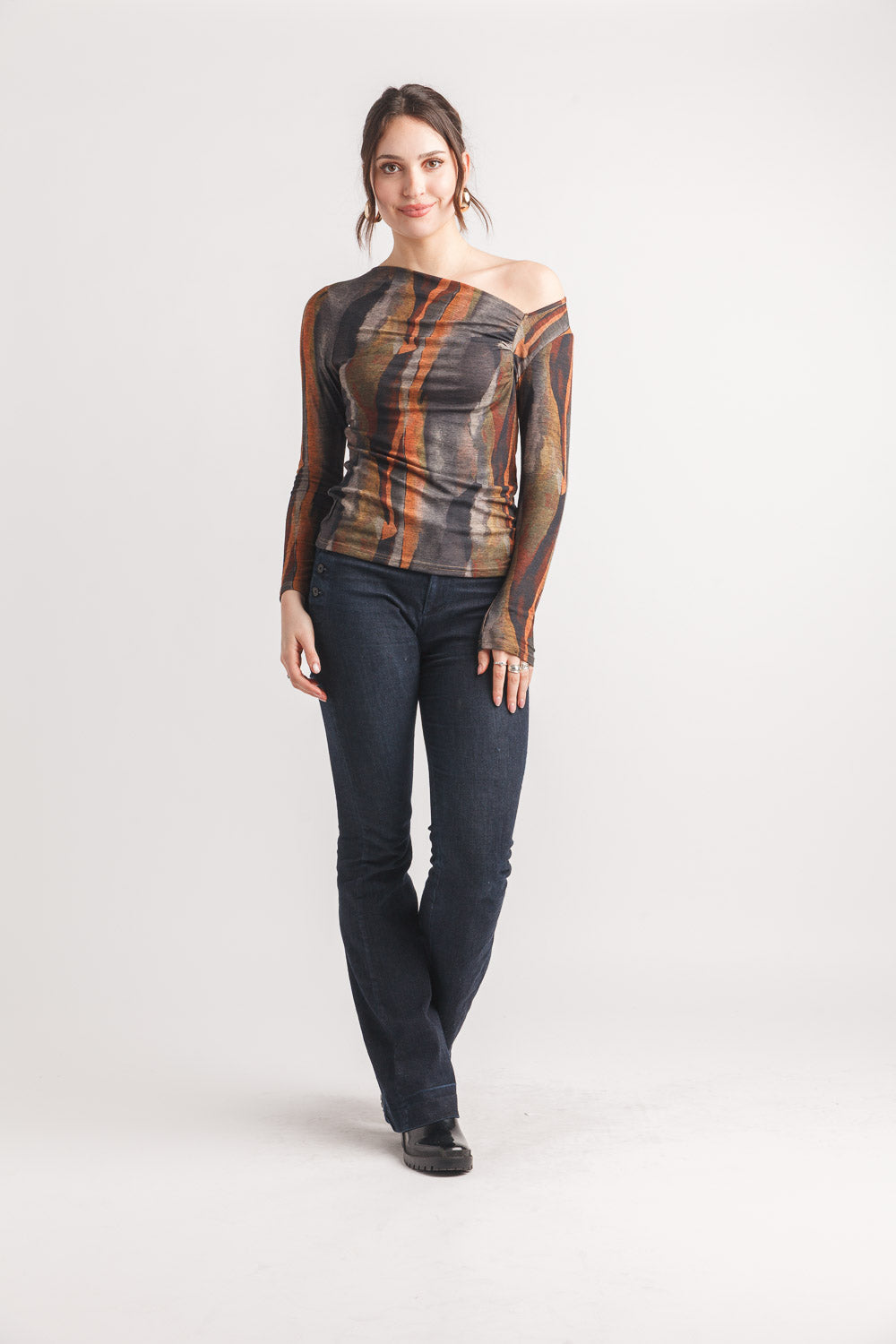 Abstract Top with Ruching