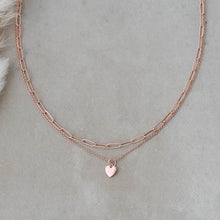 Load image into Gallery viewer, Paper Clip Heart Necklace