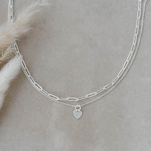 Load image into Gallery viewer, Paper Clip Heart Necklace