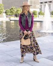 Load image into Gallery viewer, Repurposed Denim Vest-Black