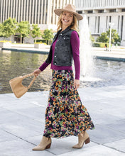 Load image into Gallery viewer, Repurposed Denim Vest-Black